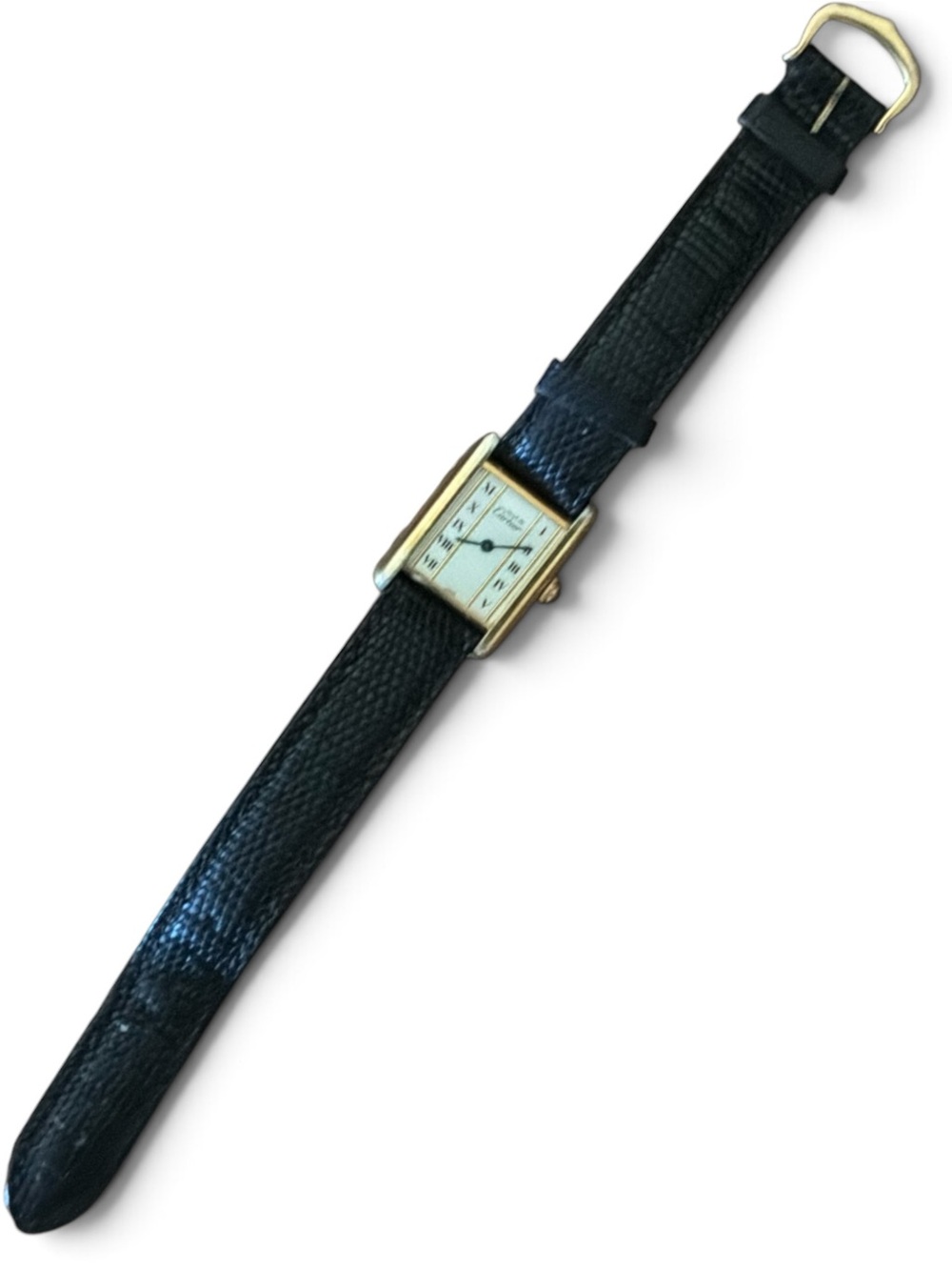 Vintage Must de Cartier Tank Vermeil Quartz 925 Watch New Battery Swiss Classic - Picture 4 of 16